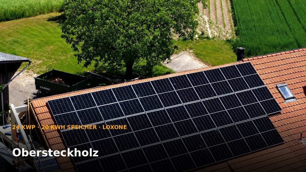 PV-Anlage 24 kWp inkl. Batteriespeicher und Loxone Energiemanagement in Obersteckholz