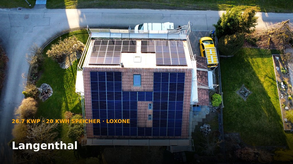 PV-Anlage 26.7 kWp inkl. Batteriespeicher und Loxone Energiemanagement in Langenthal
