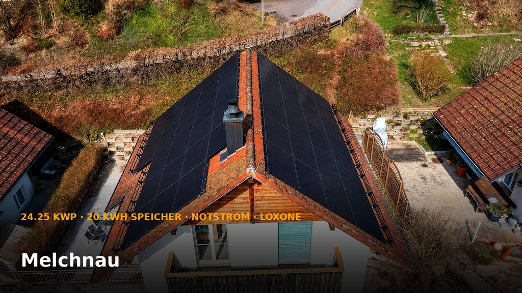 PV-Anlage 24.25 kWp inkl. Batteriespeicher, Notstrom und Loxone Energiemanagement in Melchnau