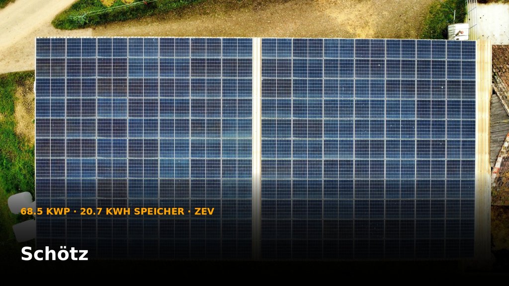 PV-Anlage 68.5 kWp auf Landwirtschaftsbetrieb in Schötz